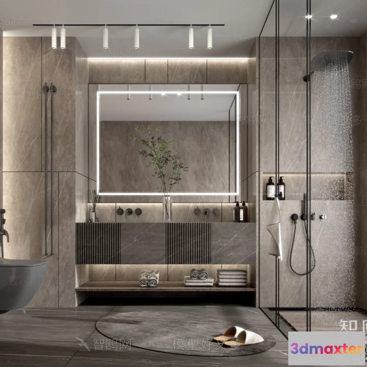 1367347 - Bathroom - Villas 3D Interior Scene - 3D Models - 047 3D Max