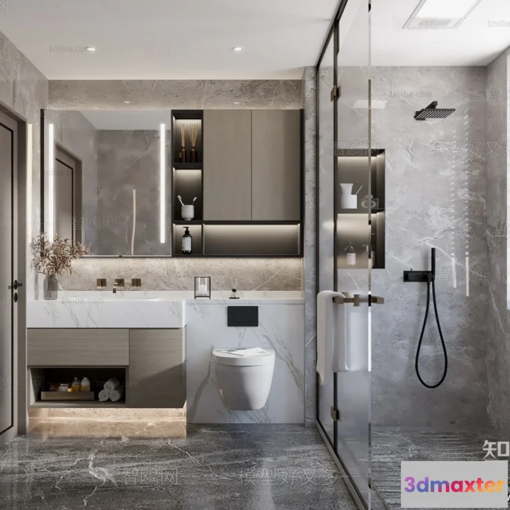 1367417 - Bathroom - Villas 3D Interior Scene - 3D Models - 048 3D Max