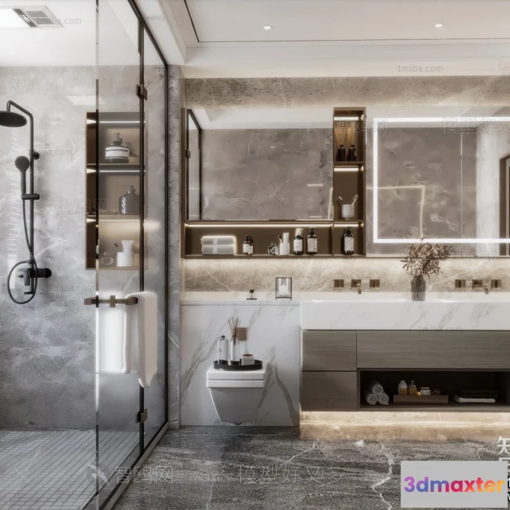 1367622 - Bathroom - Villas 3D Interior Scene - 3D Models - 051 3D Max