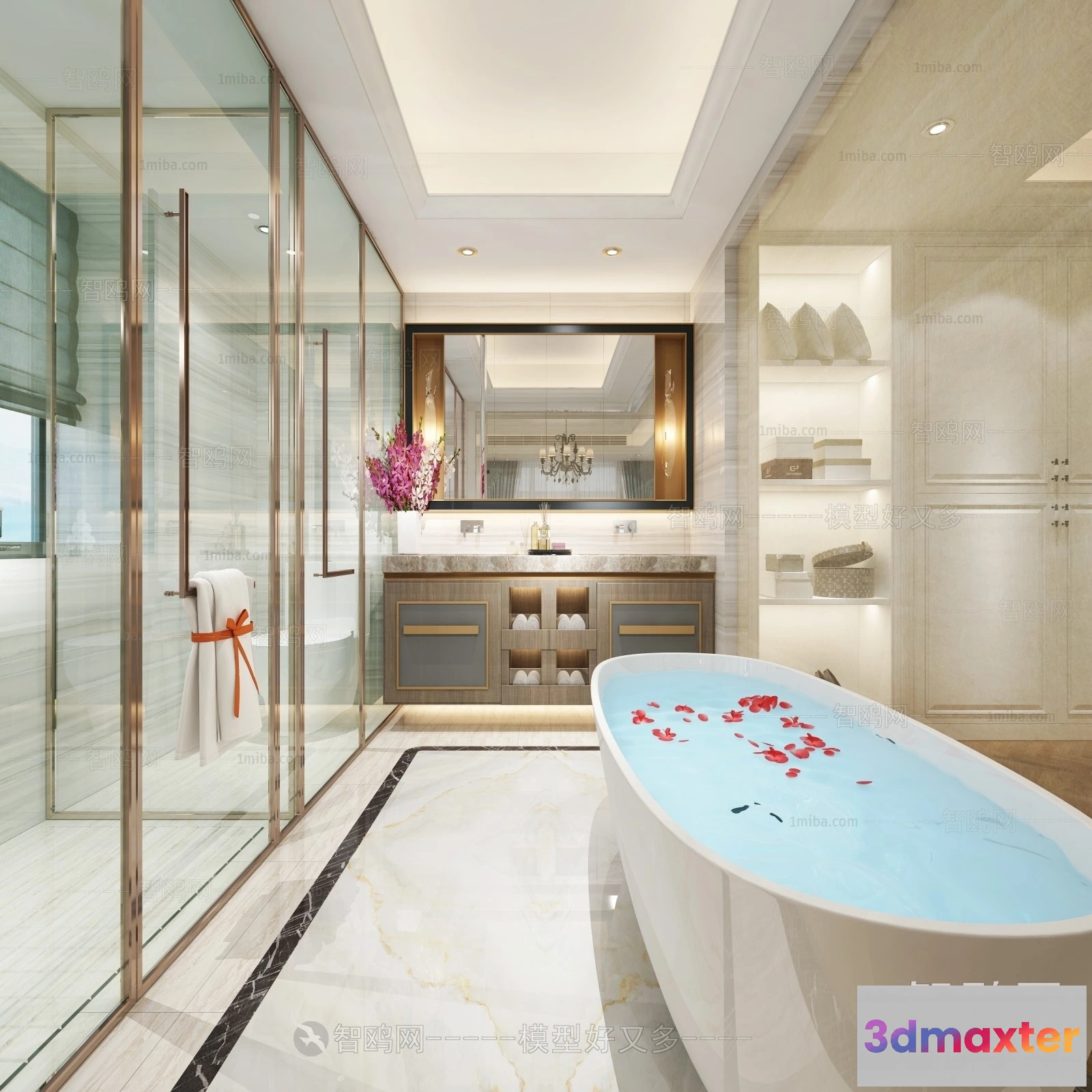 1367689 - Bathroom - Villas 3D Interior Scene - 3D Models - 052 3D Max