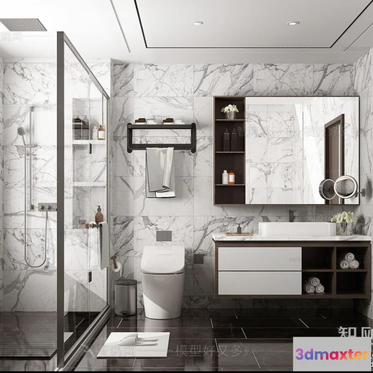1368108 - Bathroom - Villas 3D Interior Scene - 3D Models - 058 3D Max