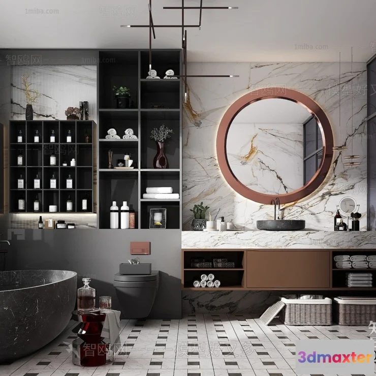 1368181 - Bathroom - Villas 3D Interior Scene - 3D Models - 059 3D Max