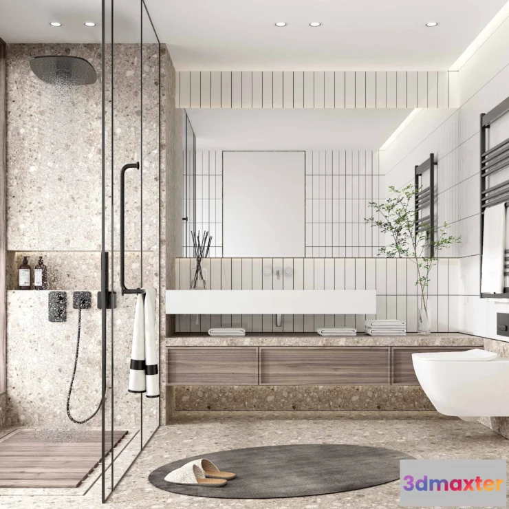 1368215 - Bathroom - Modern Style 3D Scenes - Interior Design - 001 3D Max