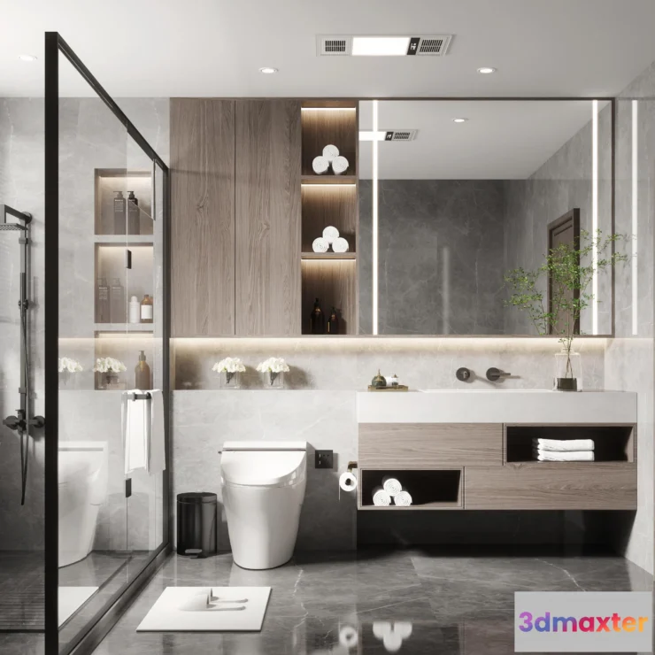 1368429 - Bathroom - Modern Style 3D Scenes - Interior Design - 004 3D Max