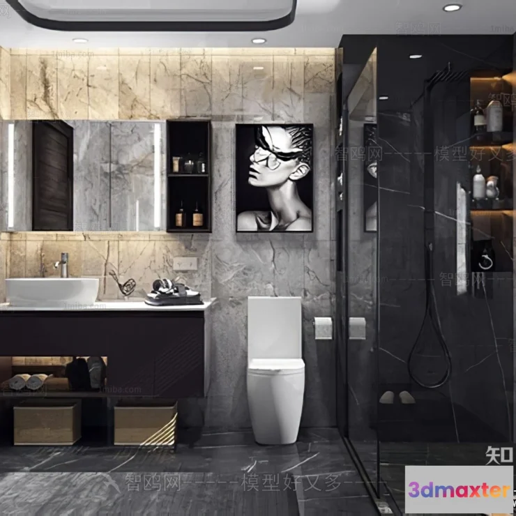 1368446 - Bathroom - Villas 3D Interior Scene - 3D Models - 063 3D Max