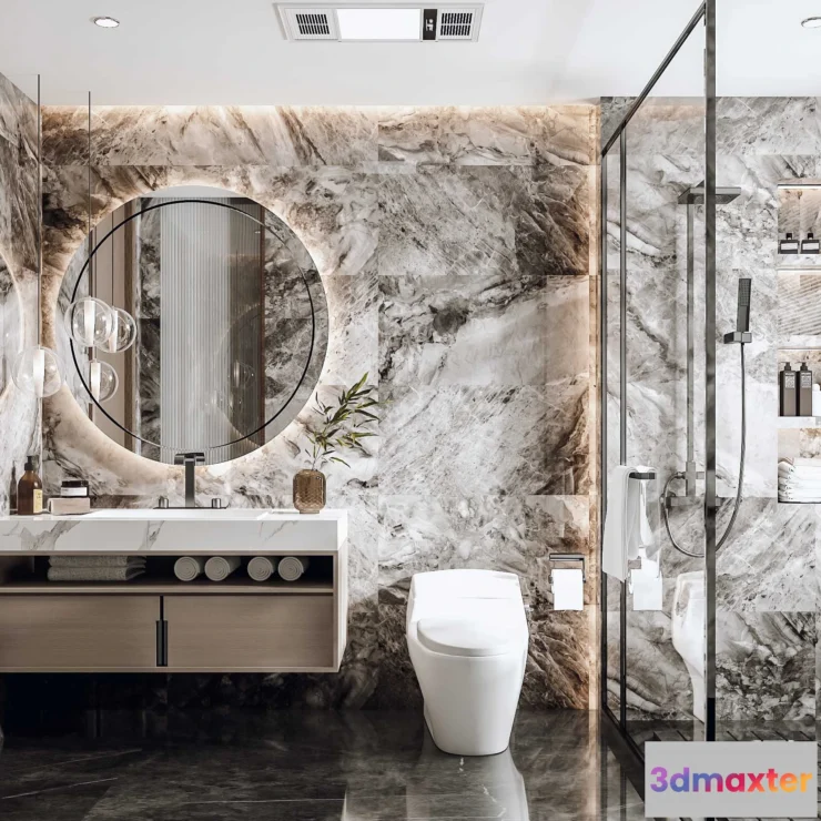 1368522 - Bathroom - Modern Style 3D Scenes - Interior Design - 005 3D Max