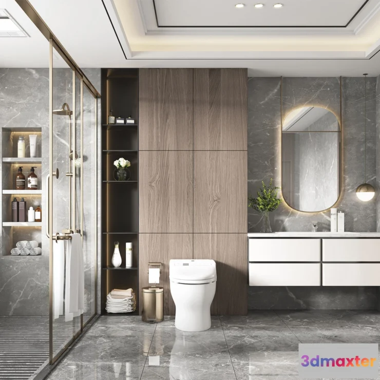 1368587 - Bathroom - Modern Style 3D Scenes - Interior Design - 006 3D Max