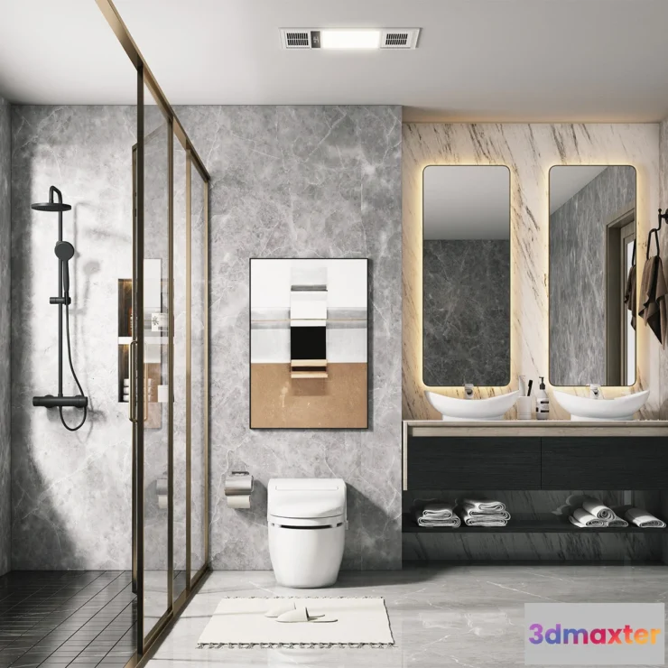 1368660 - Bathroom - Modern Style 3D Scenes - Interior Design - 007 3D Max