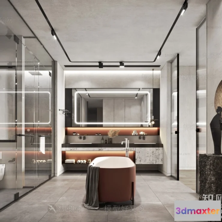 1368717 - Bathroom - Villas 3D Interior Scene - 3D Models - 067 3D Max