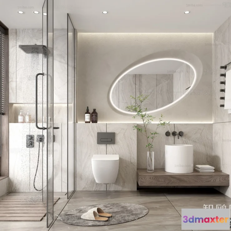 1368784 - Bathroom - Villas 3D Interior Scene - 3D Models - 068 3D Max