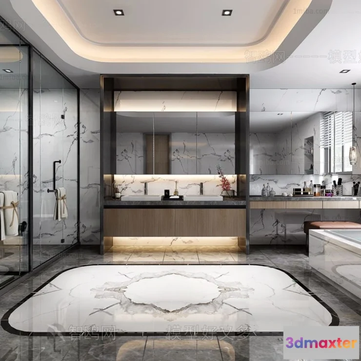 1369102 - Bathroom - Villas 3D Interior Scene - 3D Models - 073 3D Max
