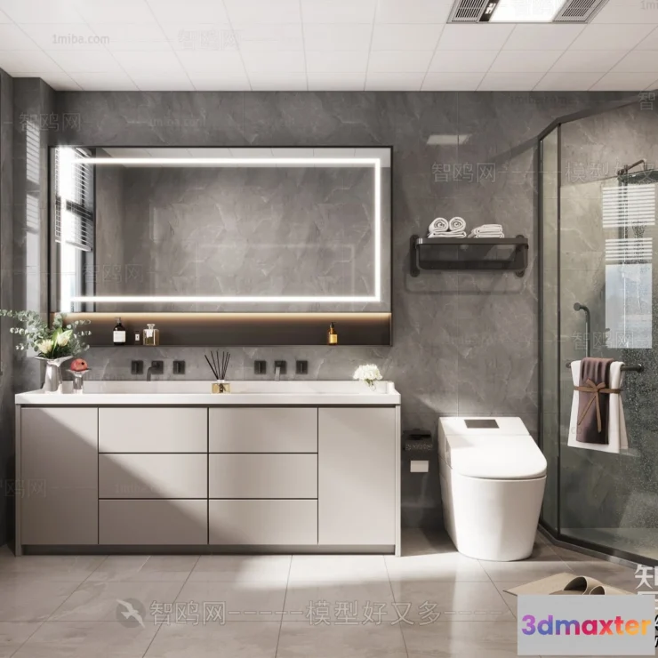 1369507 - Bathroom - Villas 3D Interior Scene - 3D Models - 079 3D Max