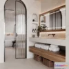 1369762 - Bathroom 3D Interior Scene Model - Wabi Sabi Style - 011 3D Max