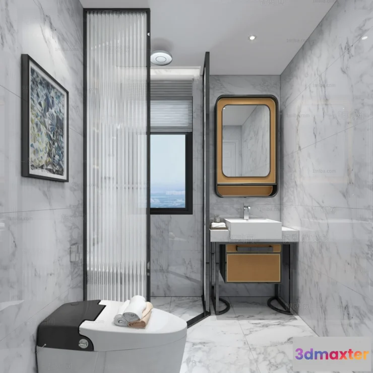 1369821 - Bathroom - Villas 3D Interior Scene - 3D Models - 083 3D Max