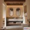 1369882 - Bathroom 3D Interior Scene Model - Wabi Sabi Style - 013 3D Max
