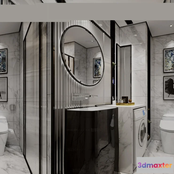 1369886 - Bathroom - Villas 3D Interior Scene - 3D Models - 084 3D Max