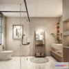 1369960 - Bathroom 3D Interior Scene Model - Wabi Sabi Style - 014 3D Max