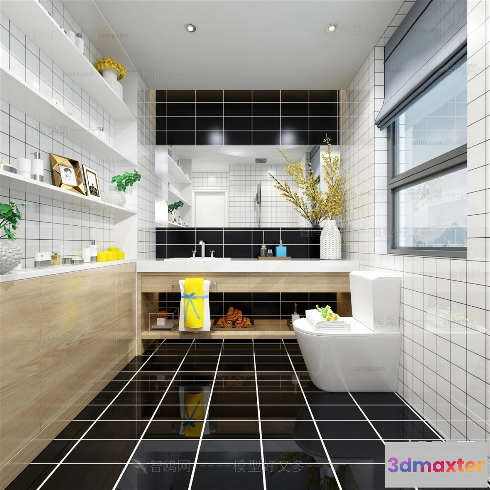 1370012 - Bathroom - Villas 3D Interior Scene - 3D Models - 086 3D Max