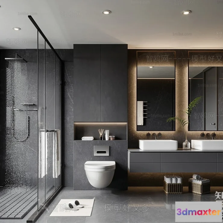 1370079 - Bathroom - Villas 3D Interior Scene - 3D Models - 087 3D Max