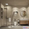 1370094 - Bathroom 3D Interior Scene Model - Wabi Sabi Style - 016 3D Max