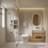 1370233 - Bathroom 3D Interior Scene Model - Wabi Sabi Style - 018 3D Max