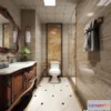 1372213 - Bathroom 3D Interior Scene Model - European Style - 007 3D Max