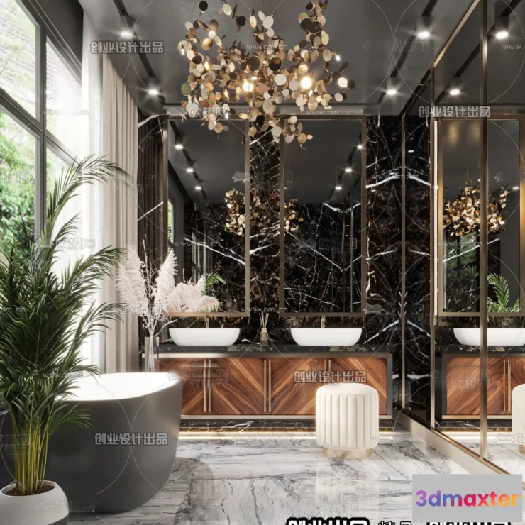 1373773 - Bathroom - Modern Style Interior 3D Scenes - 003 3D Max