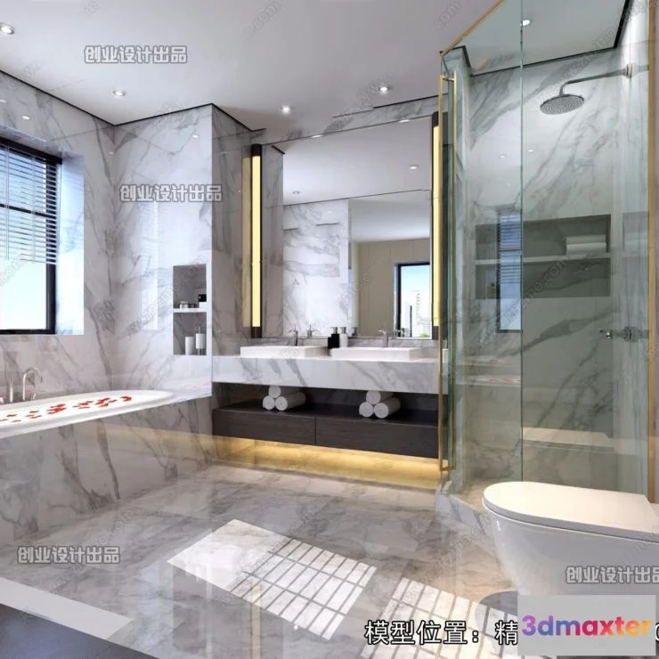 1374303 - Bathroom - Modern Style Interior 3D Scenes - 011 3D Max