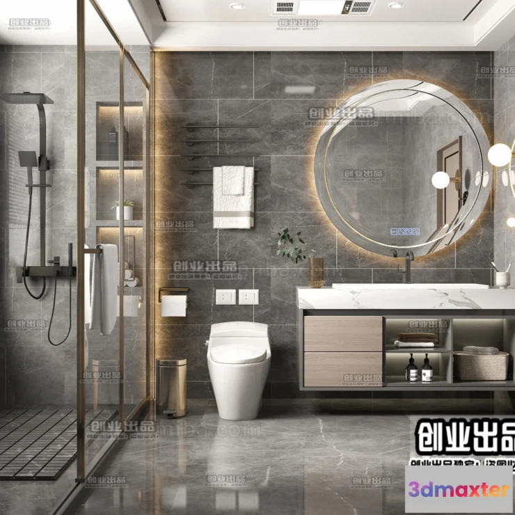 1374365 - Bathroom - Modern Style Interior 3D Scenes - 012 3D Max