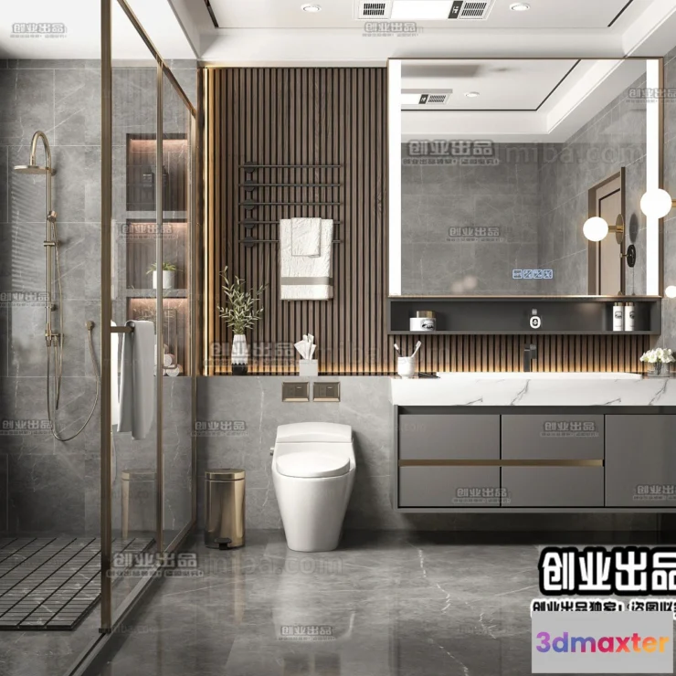 1374512 - Bathroom - Modern Style Interior 3D Scenes - 014 3D Max