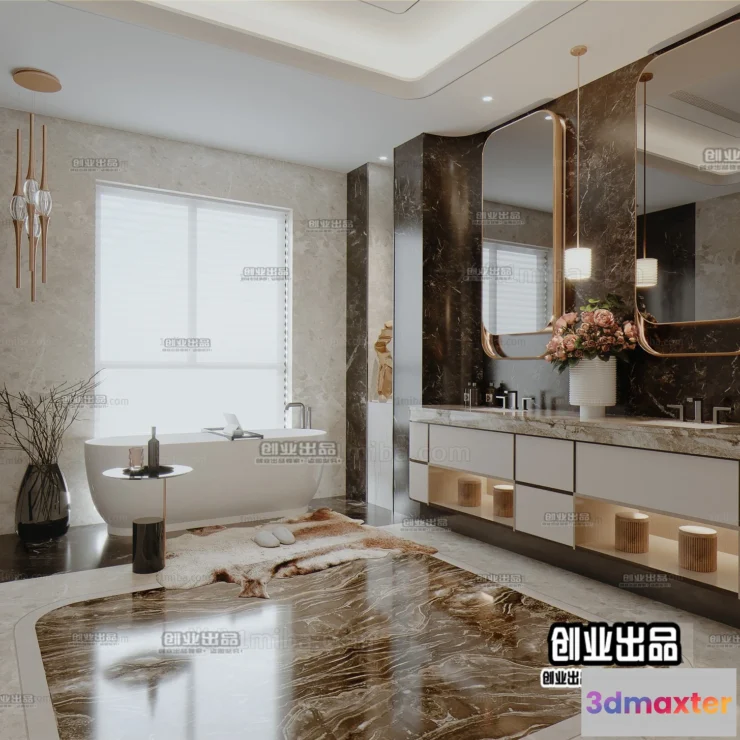 1374723 - Bathroom - Modern Style Interior 3D Scenes - 017 3D Max