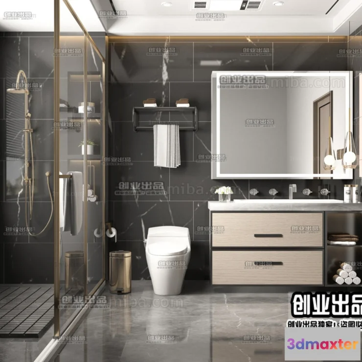 1374919 - Bathroom - Modern Style Interior 3D Scenes - 020 3D Max