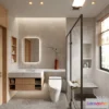1375877 - Bathroom - WC - Restroom - 3D Interior Scene - Modern Style - 017 3D Max