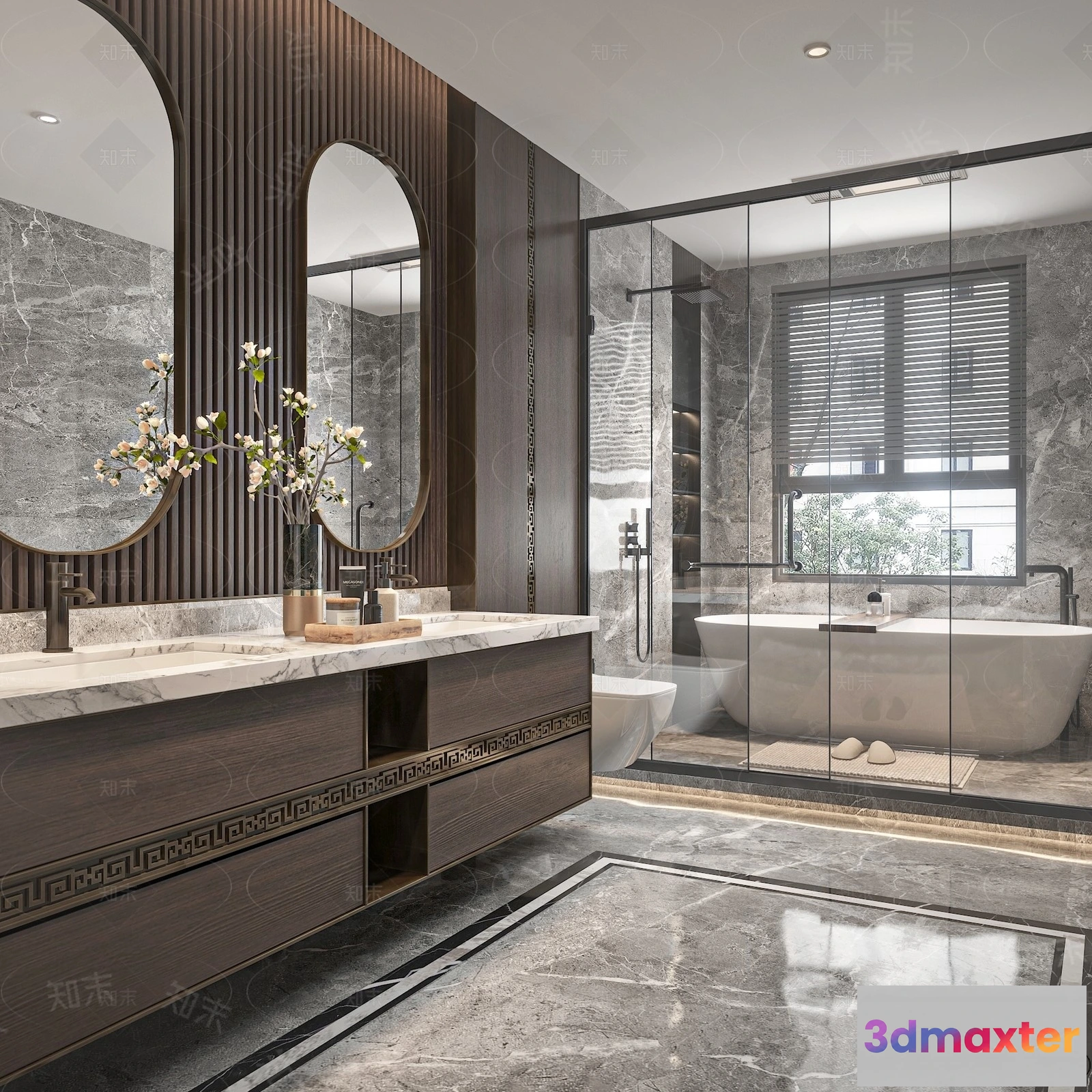 1376037 - Bathroom - WC - Restroom - 3D Interior Scene - Modern Style - 020 3D Max