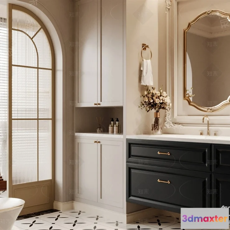 1376727 - Bathroom - WC - Restroom - 3D Interior Scene - Modern Style - 031 3D Max