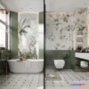 1377121 - Bathroom - WC - Restroom - 3D Interior Scene - Modern Style - 037 3D Max