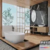 1377504 - Bathroom 3D Interior Scene - Japanese Style - 001 3D Max