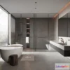 1377517 - Bathroom - WC - Restroom - 3D Interior Scene - Modern Style - 043 3D Max