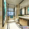 1377696 - Bathroom 3D Interior Scene - Japanese Style - 004 3D Max