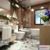 1377757 - Bathroom 3D Interior Scene - Japanese Style - 005 3D Max