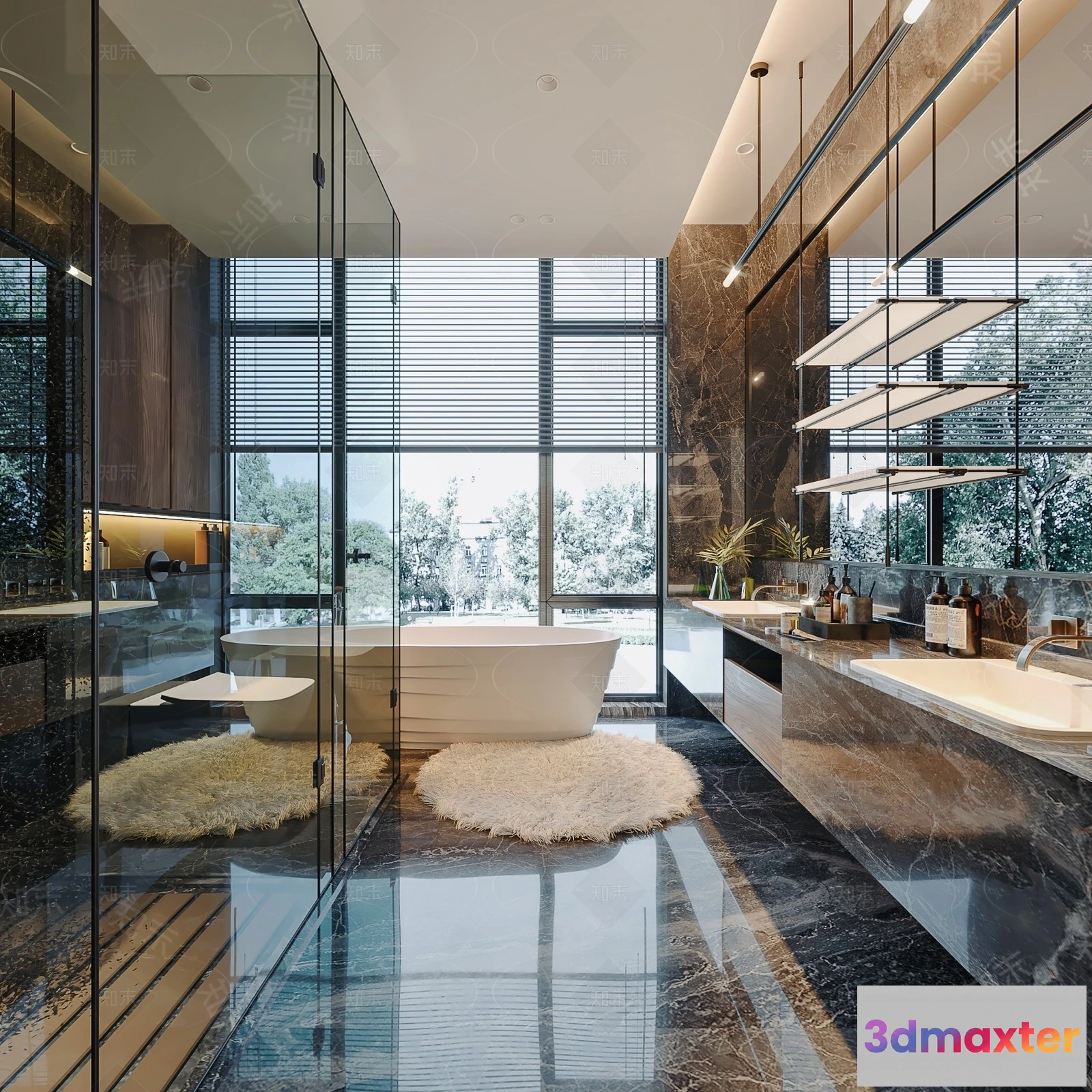 1378483 - Bathroom - WC - Restroom - 3D Interior Scene - Modern Style - 058 3D Max