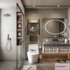 1378774 - Bathroom 3D Interior Scene Model - Wabi Sabi Style - 001 3D Max