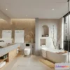 1378837 - Bathroom 3D Interior Scene Model - Wabi Sabi Style - 002 3D Max