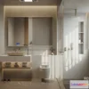 1379099 - Bathroom 3D Interior Scene Model - Wabi Sabi Style - 006 3D Max