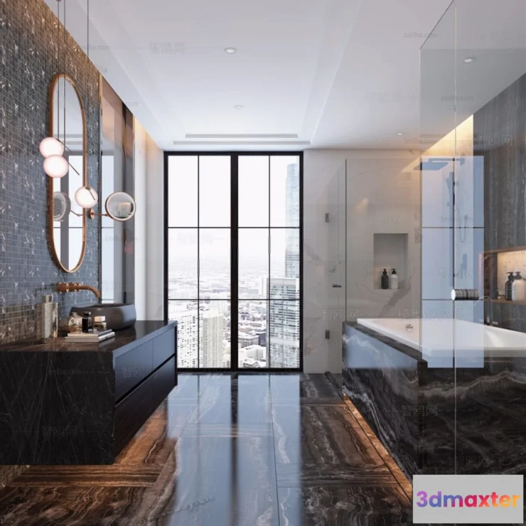 1379218 - Bathroom - Toilet - WC - RestRoom - 3D Interior Scene - 252 3D Max