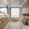 1379807 - Bathroom - WC - Restroom - 3D Interior Scene - Modern Style - 078 3D Max