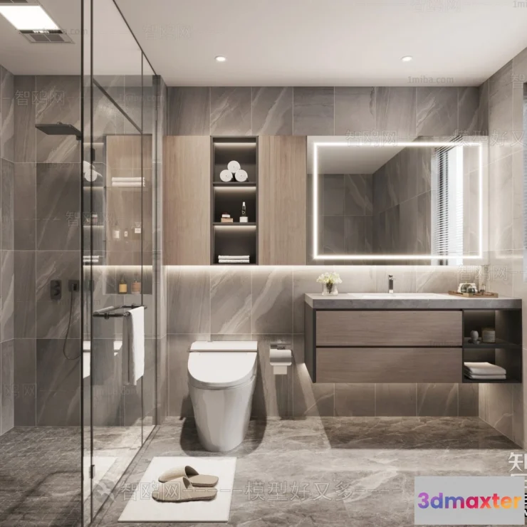 1380553 - Bathroom - Toilet - WC - RestRoom - 3D Interior Scene - 272 3D Max