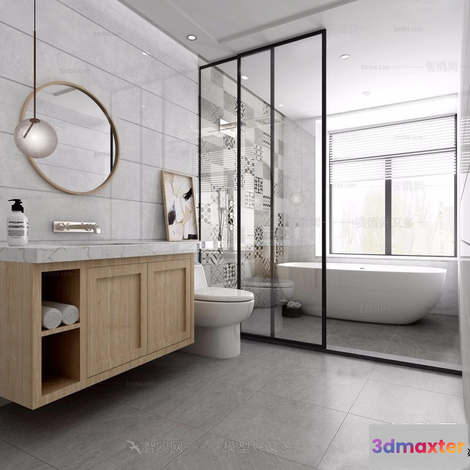 1380813 - Bathroom - Toilet - WC - RestRoom - 3D Interior Scene - 276 3D Max