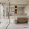 1381556 - Bathroom - WC - Restroom - 3D Interior Scene - Modern Style - 105 3D Max