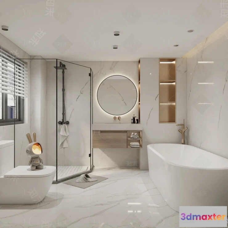 1381713 - Bathroom - WC - Restroom - 3D Interior Scene - Modern Style - 107 3D Max